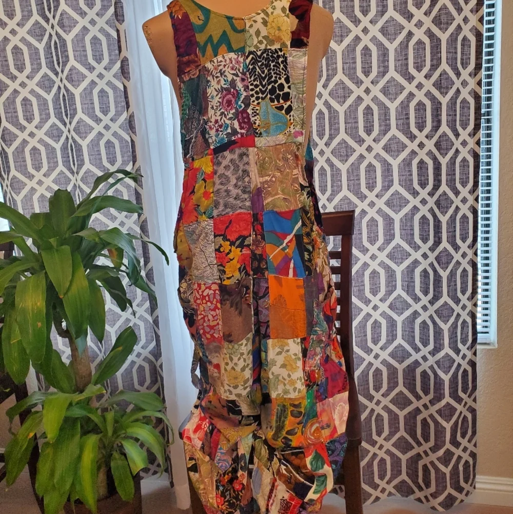 Rare Vintage Patchwork Overalls - Picture 3 of 16